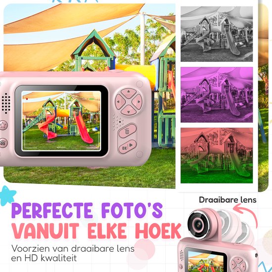 K&L Digitale Kindercamera Kids - Kinder vlog camera - Kindercamera's Digitaal - Fototoestel Kinderen - Kinderfototoestel