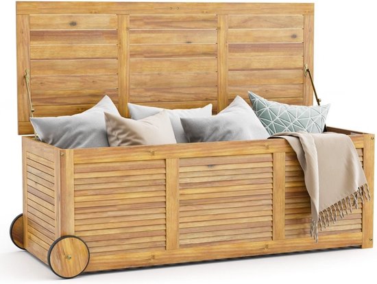 Coast Kussenbox – Waterbestendig – 182 liter – Acaciahout – 127 x 50 x 45 cm – Bruin