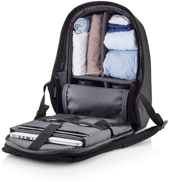 XD Design Bobby Hero XL - Anti-Diefstal Laptop Rugzak 21.5 liter - Zwart - Waterafstotend - Met USB oplaadpoort - 17 inch