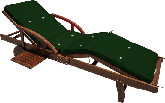 Detex Ligbedkussen - Weerbestendig UV bestendig 195x55x5cm - Groen