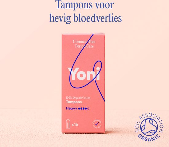 Yoni Biologisch Katoenen Tampons Heavy 16 stuks