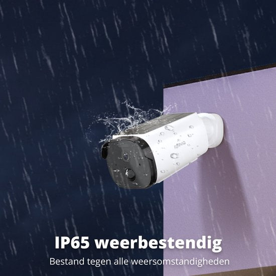 FlinQ Slimme Beveiligingscamera Sentinel - Oplaadbaar via USB & Zonne Energie - Buiten camera met zonnepaneel - Bewakingscamera voor buiten - 2K HD - Nachtzicht