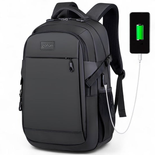 Gofun Rugzak – 35L – 15,6 inch – Waterafstotend & Anti-diefstal – USB-aansluiting – Rugtas – Schooltas – Laptoptas – Zwart
