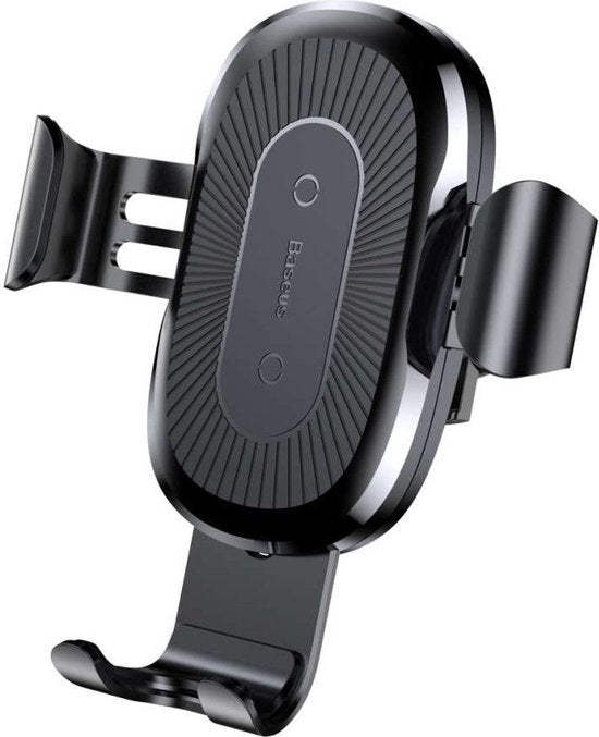 Baseus Gravity Car Mount Autohouder + Qi Draadloze Oplader Zilver