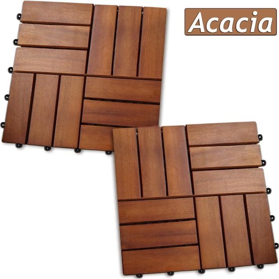1x Houttegel Acacia - Mozaïek 30x30cm - FSC®-gecertificeerd