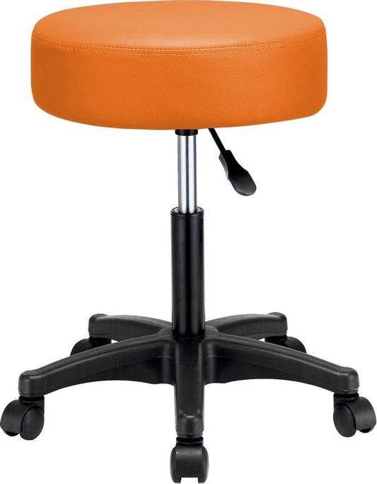 Casaria Verstelbare Draaikruk - 46/60cm Zithoogte – 1 Stuks Oranje
