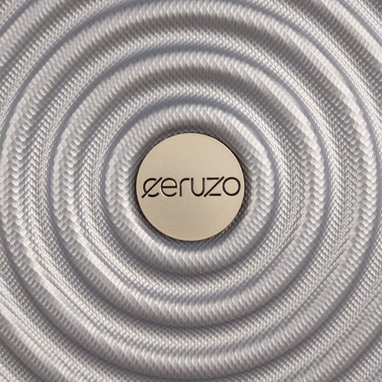 Ceruzo Handbagage Koffer - Trolley - 28L- 51.5 cm - Zilver Grijs - Spinnerwielen 360° - Cijferslot