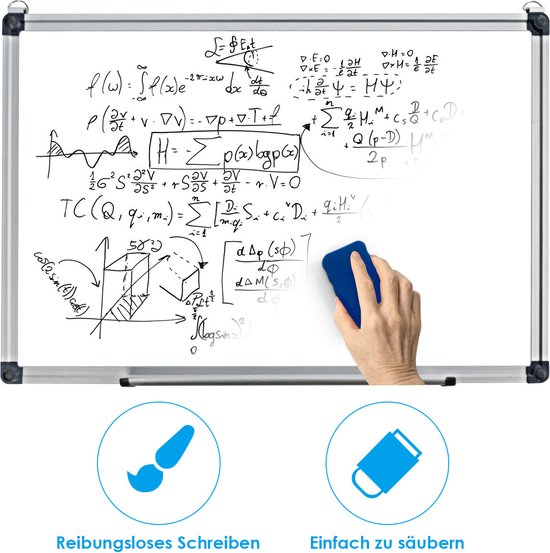 Coast Whiteboard Magnette Table schrijft paneelwandtafel memoboard met aluminium frame 90 x 60 cm