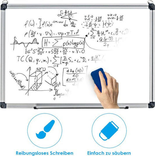 Coast Whiteboard Magnette Table schrijft paneelwandtafel memoboard met aluminium frame 90 x 60 cm