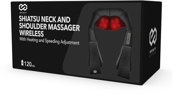 Infinity Goods Draadloos Shiatsu Massagekussen - Elektrisch - Warmtefunctie - 8 Massagekoppen