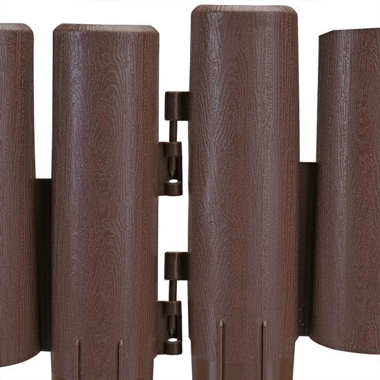 Deuba Borderrand - 8 Stuks 2,24m Houtlook (lxb): 28x24cm - Bruin