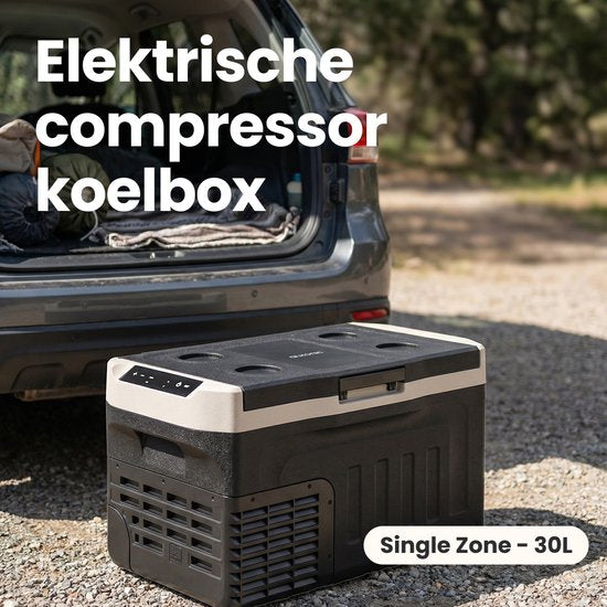 Auronic Elektrische Koelbox - Compressor - 30L - 12V en 240 volt - Camping Koelkast - Frigobox Auto - Groen