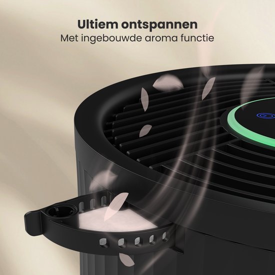 Auronic luchtreiniger Compact Pro HEPA13 – 150 m³/u – tot 30 m² – aromatherapie – zwart