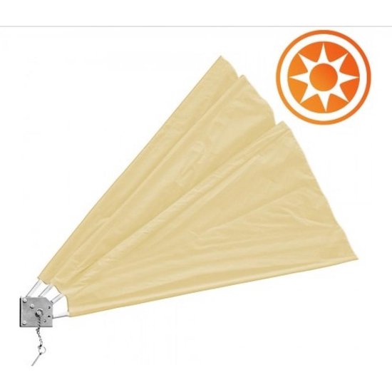 Deuba Balkonscherm - Vouwbaar 140x140cm Weerbestendig - Beige