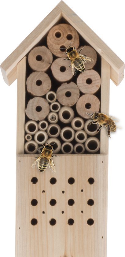 Lifetime Garden insectenhotel - hout - 160 x 14,5 x 10 cm - op paal