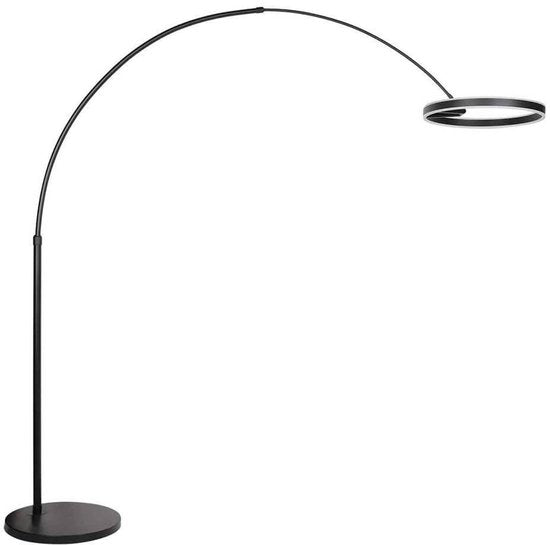 Steinhauer - vloerlamp - Ringlux - zwart - metaal - booglamp - LED - 4130ZW