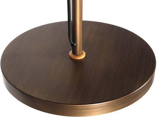 Bronzen vloerlamp Nove 1322BR met goudkleurige details E27 - Draaibaar en kantelbaar - Industrieel design - Mexlite - 190 cm snoer