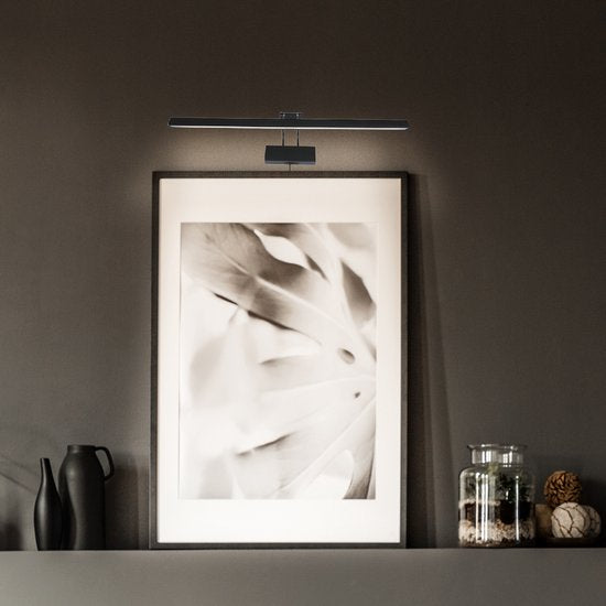 Steinhauer Litho LED - Wandlamp Modern - Zwart - H:9.4cm - Universeel - Voor Binnen - Metaal - Wandlampen - Slaapkamer - Woonkamer