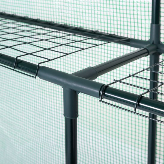 Gardebruk Kweekkas 2,23m² - 4 Legplanken & 4 Ramen - 190x186x120cm
