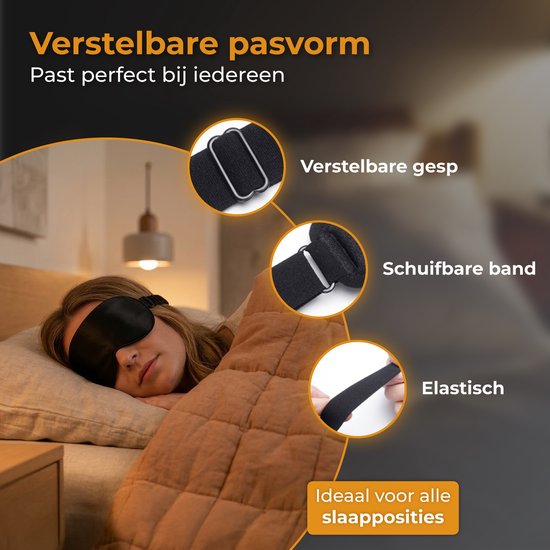 Nuvance Slaapmasker - Zijden - Oogmasker - Verstelbaar - Ademend Ontwerp - voor Mannen & Vrouwen - Slaapmaskers