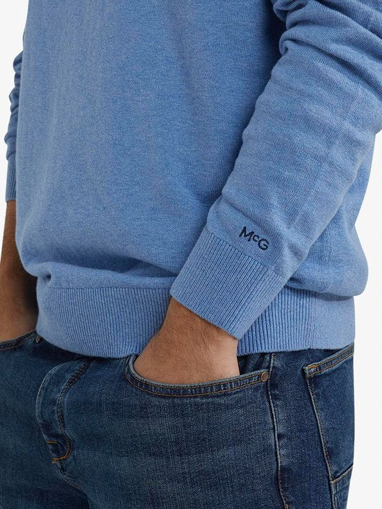 McGregor Trui Merinowol Ice Blauw - Maat XXL - Heren - Pullovers