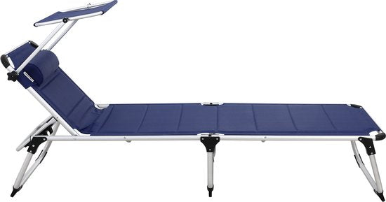Ligstoel Bari Blauw 210x60x81cm
