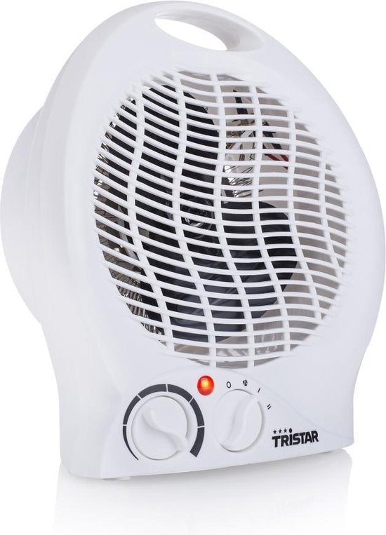 Elektrische Kachel Tristar KA‑5039 – 2 Warmtestanden – Compacte Ventilatorkachel – Campingkachel – Verwarmingsbereik tot 25 m² – 2000W – Wit
