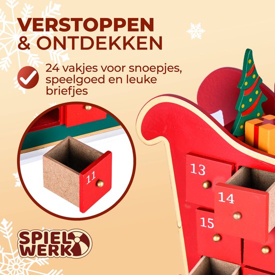 Spielwerk Herbruikbare Adventskalender – Slee 24 Deuren