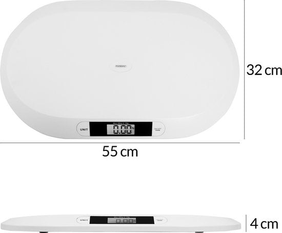 Monzana Babyweegschaal Digitaal – met LED Scherm / tot 20 KG – Wit
