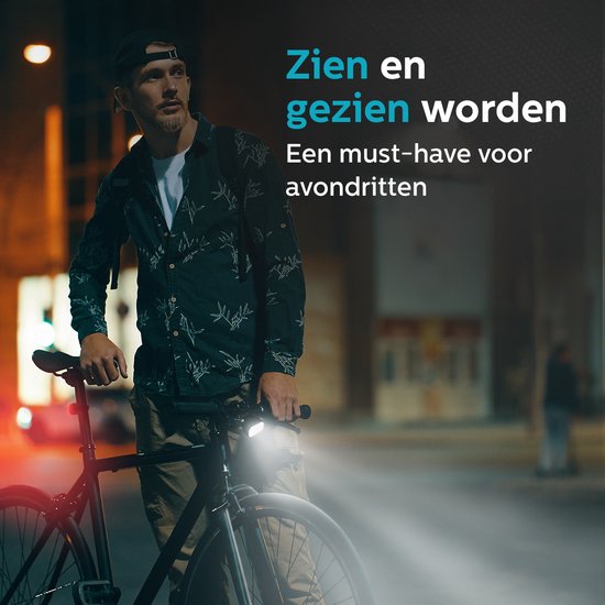 Inlustro Fietslamp Set - Voorlicht / Achterlicht - LED Fietslampjes Rood en Wit - Fietslicht Koplamp - Waterdicht - USB Oplaadbaar