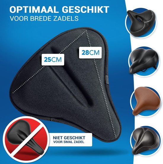 Nextcover zadelhoes fiets - gel memory foam - waterdicht met regenhoes
