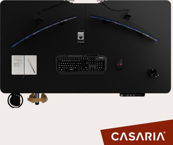 Casaria Zit Sta Bureau – Hoogte Verstelbaar Elektrisch - 110x60cm Zwart