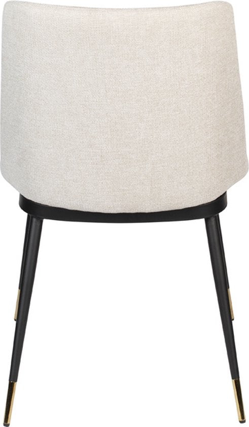 Eetkamerstoel Beige Stof - 63x49,6x80cm - Lionel - Giga Meubel