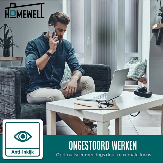 Homewell Raamfolie HR++ 70x300 - Isolerend & Zonwerend - Anti inkijk - Statisch - Lamellen