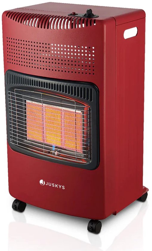 Gaskachel / Gashaard - 3-standen - Max 4200 Watt - Rood