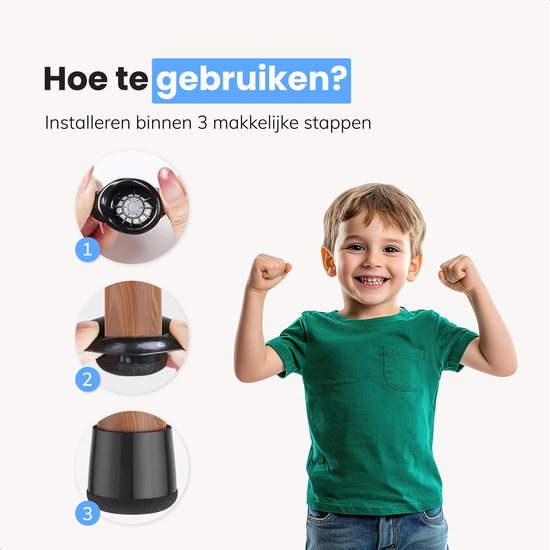 Lucht Stoelpoot beschermers met vilt - 32 stuks - Doppen 12-16mm - Met anti-kras vilt - Rond - Zwart - Vloerbescherming - Stoelpoot sokken - Zwart