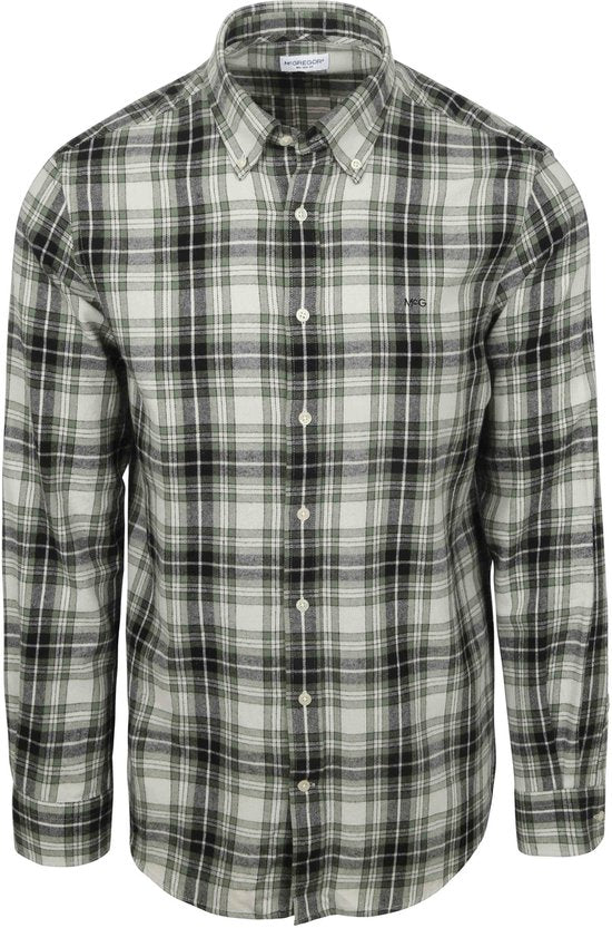 McGregor Overhemd Flanel Ruiten Groen - Maat XL - Heren - Overhemden Casual