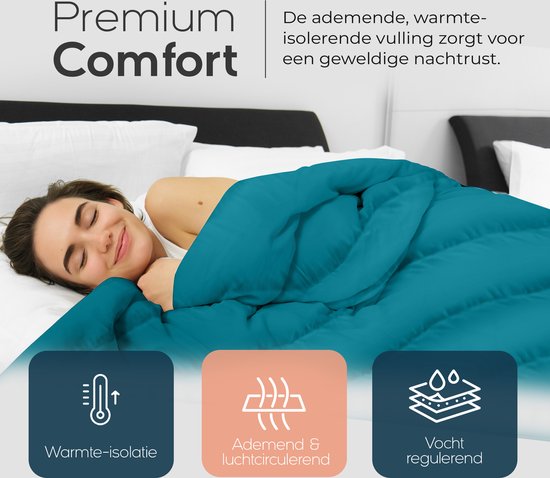 Sleeptime 2 in 1 Dekbed - Dekbed zonder Overtrek - 200x200 - Indigo