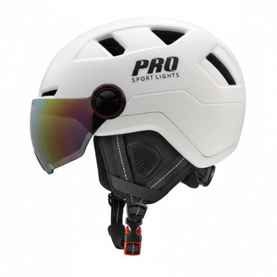 Speed Pedelec Helm met Visier & Oorwarmers Fietshelm Volwassenen - Wit - Medium - NTA8776
