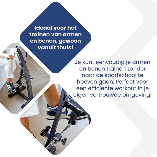 Nexxt Dual Bike Stoelfiets voor Armen en Benen - Hometrainer voor Training en Rehabilitatie – Bewegingstrainer met instelbare Trainingsintensiteit