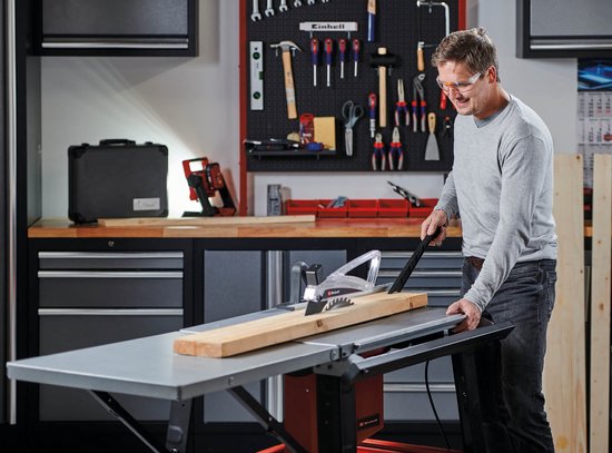 Einhell Elektrische Zaagtafel TE-TS 315 U - 2200 W - Ø315 mm - Zaagblad 45° kantelbaar naar 1 zijde - Incl. 24 tands zaagblad - Op hoog inderstel