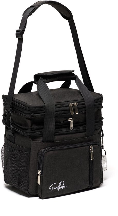 Koeltas Lunch - Koeltasje Klein - 15 Liter Lunchtas Volwassen - Lunch Bag voor Dames & Heren - Zwart - Sunflake