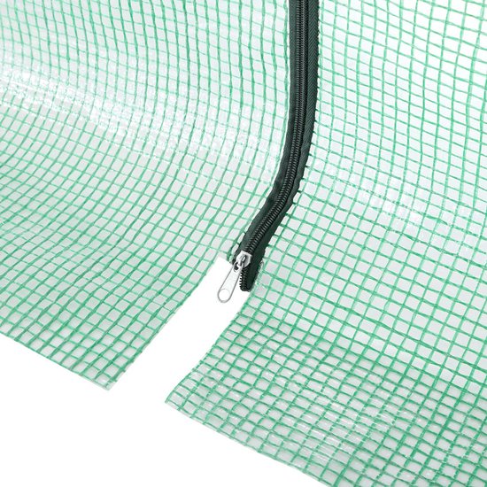 Gardebruk Kweekkas 7m² - Roldeur & 6 Ramen 350x200x200cm Groen