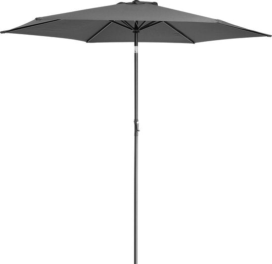 Kingsleeve Parasol Ø300cm - UV-bescherming 50+ Slinger - Antraciet