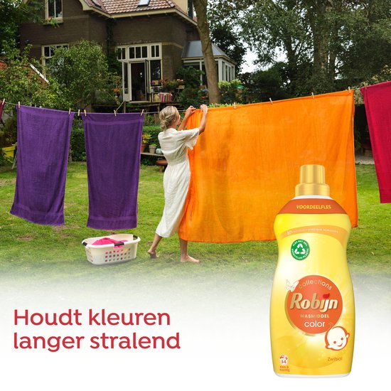 Robijn Klein & Krachtig Collections Color Zwitsal Vloeibaar Wasmiddel 34 wasbeurten