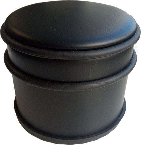 BRASQ Deurstopper met anti slip Zwart 1,1 Kg - Voor binnen en buiten - Deurbuffer met rubberen bescherming Ø9 x 7,5 cm