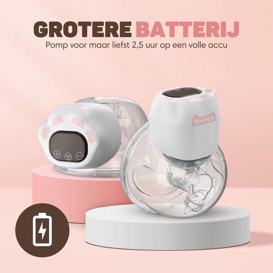 Vulpes Goods® BabyCare - Handsfree Borstkolf - Elektrische Draadloze Borstkolf – Dubbele Elektrische Kolf - Draagbaar - 2 Stuks
