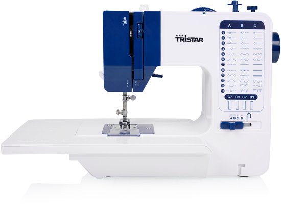 Tristar SM-6005 Naaimachine – 38 Steken – Compact & Krachtig – Automatische Draadinrijger – LED Verlichting – Inclusief Accessoires