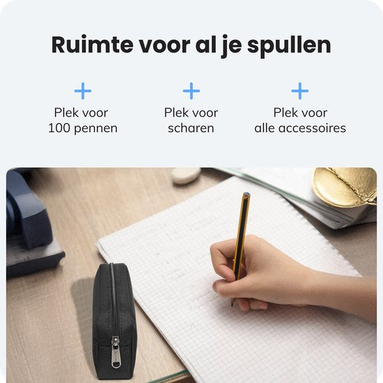 Diydash Etui - Pennenzak - Pennenetui - Schooletui - Grote Etui - Schoolspullen - Trousse Scolaire - Voor meisjes, jongens en volwassenen - Zwart