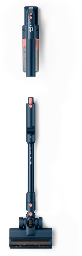 Philips XC5243/10 5000 Serie Flex Steelstofzuiger - Snoerloos - LED TriActive Multi Mondstuk - 60 Minuten Accuduur - Dierenhaarzuigmond